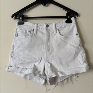 Madewell High Rise Denim Shorts - Tile White